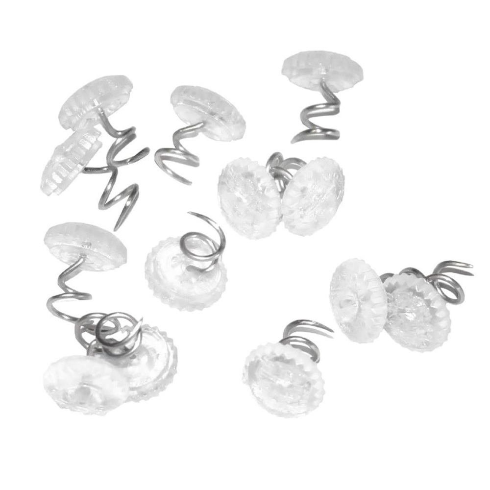 Upholstery Clear and Silver Screw Pins
